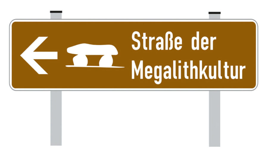 Hauptstreckenschild Straße der Megalithkultur
