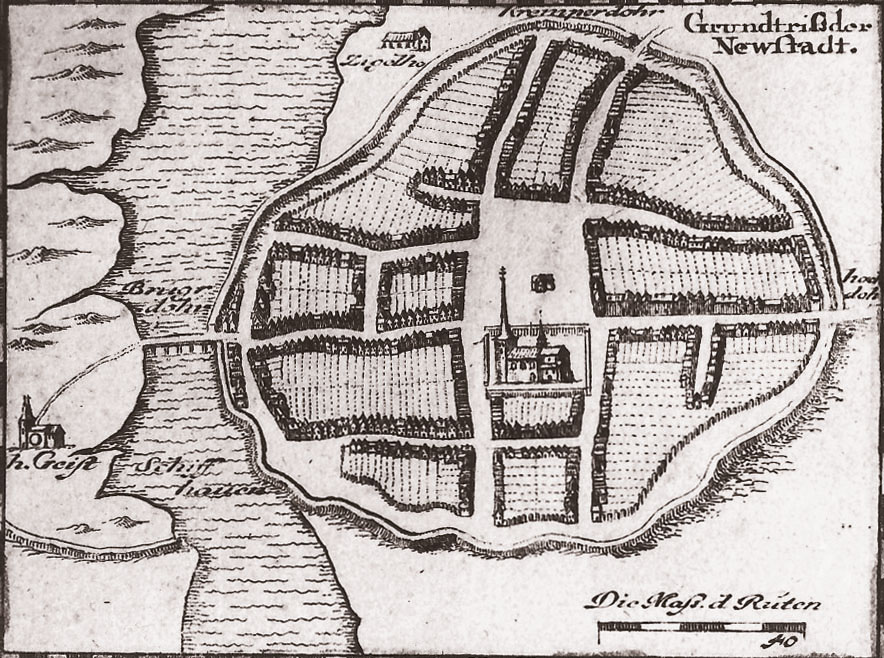 Neustadt in Holstein - Stadtplan von 1649