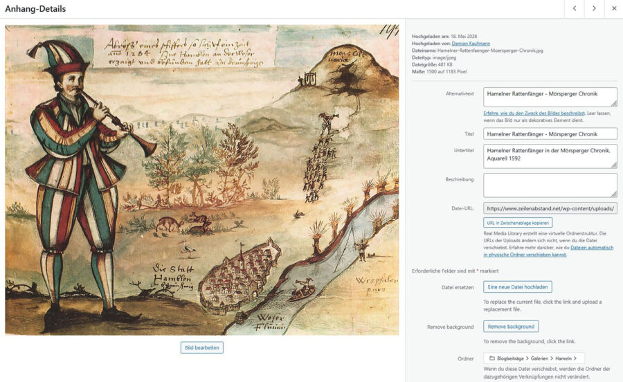 Screenshot Bildoptimierung