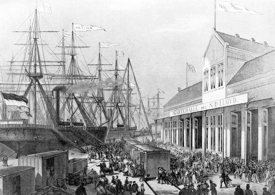 Wartehalle Norddeutscher Lloyd und Kaje Bremerhaven