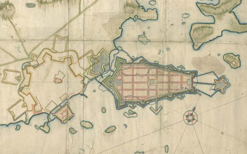 Stadtplan Kalmar 1651