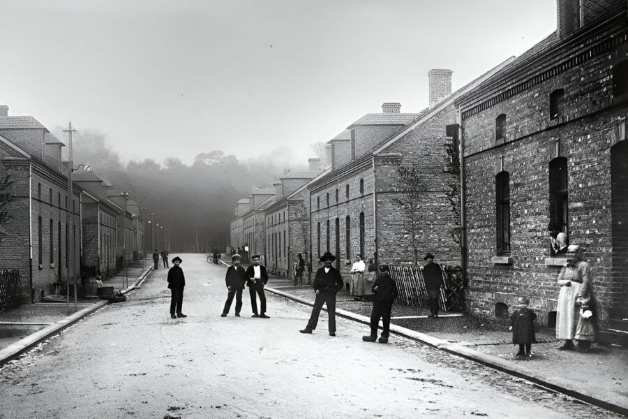 Polnische Zuwanderer Kolonie Dunkelschlag in Oberhausen 1906