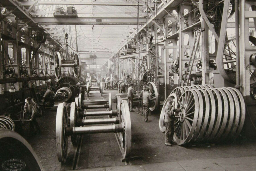 Produktionshallen Krupp, um 1906