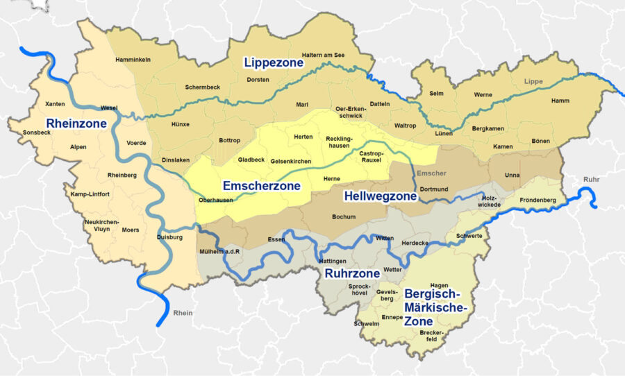 Zonen Ruhrgebiet