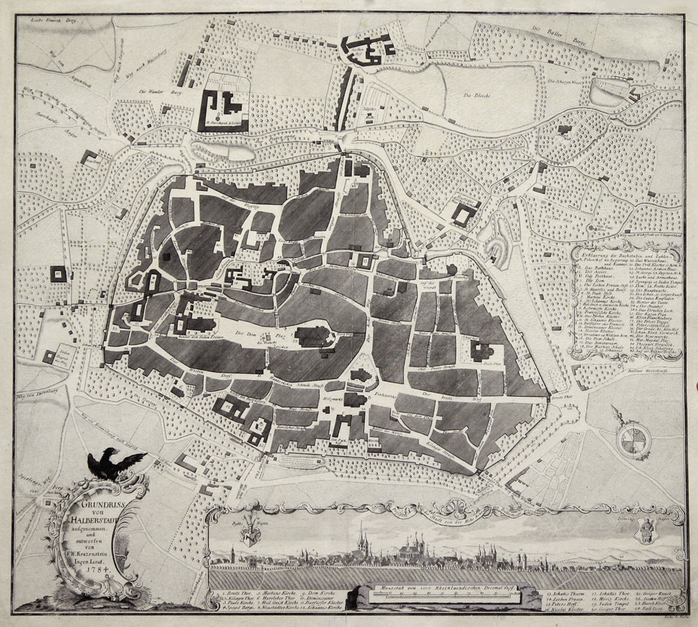 Stadtplan Halberstadt 1784