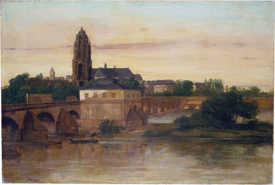 Gustav Courbet - Blick auf Frankfurt am Main mit der Alten Brücke von Sachsenhausen her