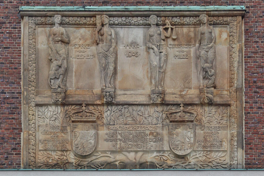 Mathildenhöhe Darmstad - Relief Hochzeitsturm