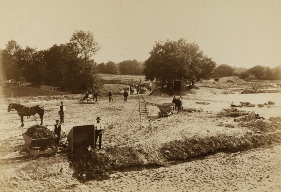 Bauarbeiten Friedhof Ohlsdorf 1887