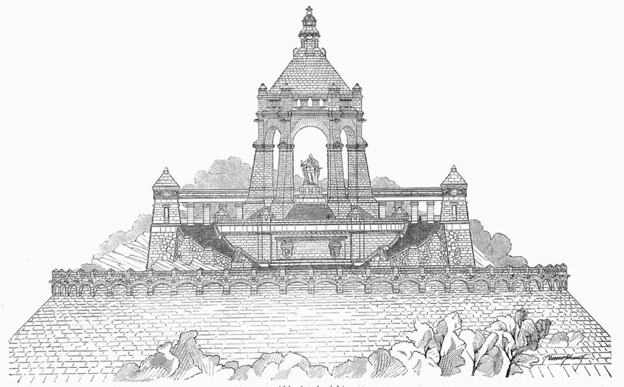 Kaiser-Wilhelm-Denkmal - Entwurf Bruno Schmitz