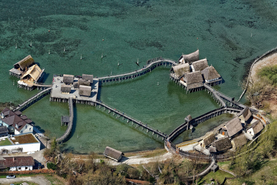 Pfahlbaumuseum Unteruhldingen - Luftaufnahme