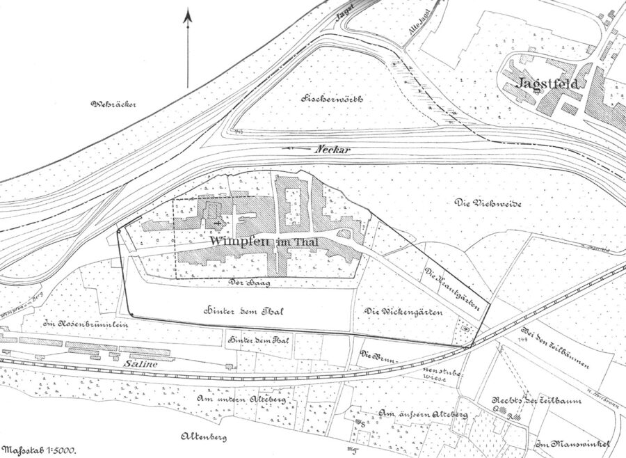 Wimpfen - Lageplan römisches Kastell und Vicus