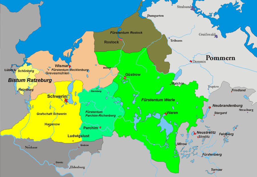 Mecklenburg um 1250