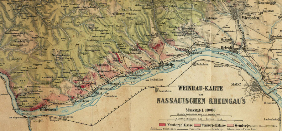 Rheingau - Weinbaukarte 1867